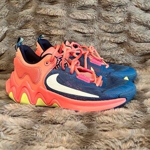 Nike Kids' Giannis Blue and Pink Basketball Sneakers